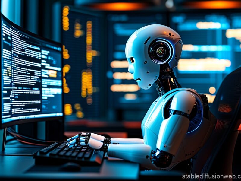 "Illustration of an AI-powered bot interacting with Reddit's interface on a computer screen, symbolizing automation in online discussions."