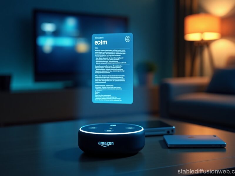 Amazon’s new Alexa+ AI assistant demonstrating document recall and smart home controls.