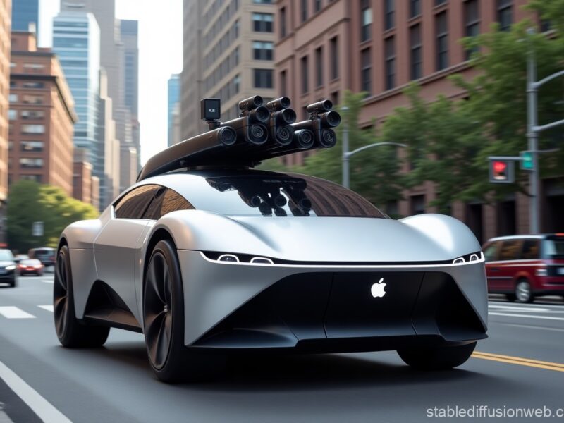 Apple Maps Look Around vehicle collecting street-level imagery for AI training
