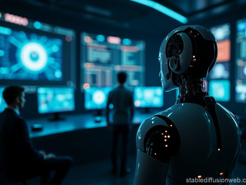 AI-generated chatbot illustration symbolizing deception and misinformation