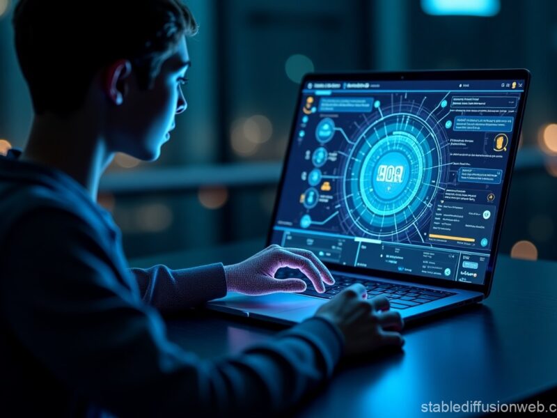 A conceptual AI-generated image representing the integration of Sora into ChatGPT, showcasing futuristic digital creativity.